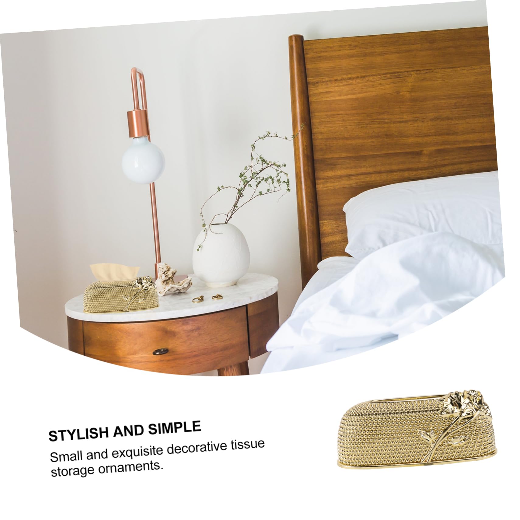 LIFKICH Luxurious Tissue Box Creative Napkin Case Plastic Storage for Living Room Hotel Cafe