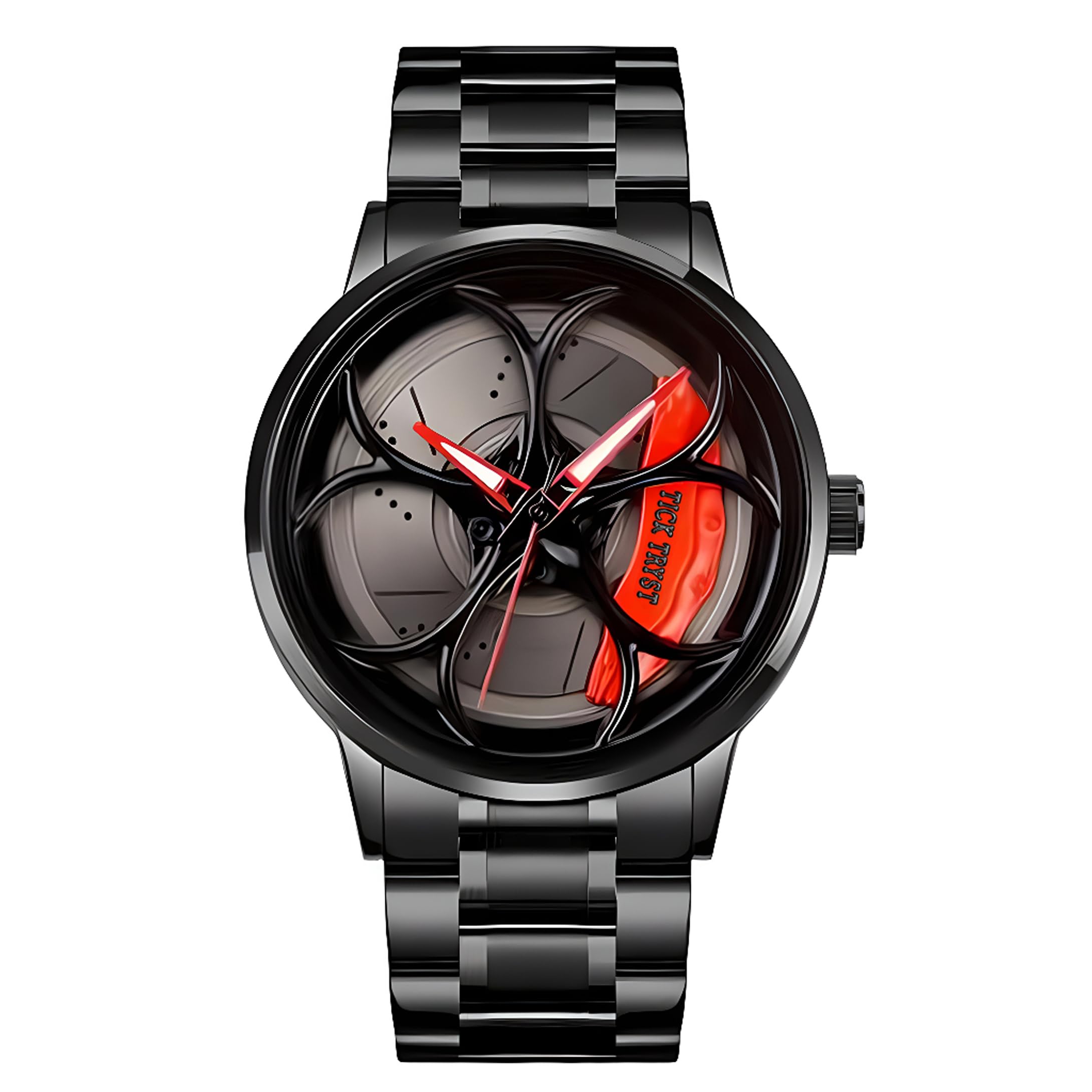 TICK TRYST Stylish Analogue Wheel Rolling Wrist Watch Men's, 360 Degree Rotating Dial