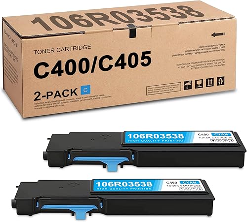 Cartucho de tóner C400C405 paquete de 2 cartuchos de tóner compatibles 106R03538 para Xerox C400 cian cartucho de tóner VersaLink C405 C405DN C405N