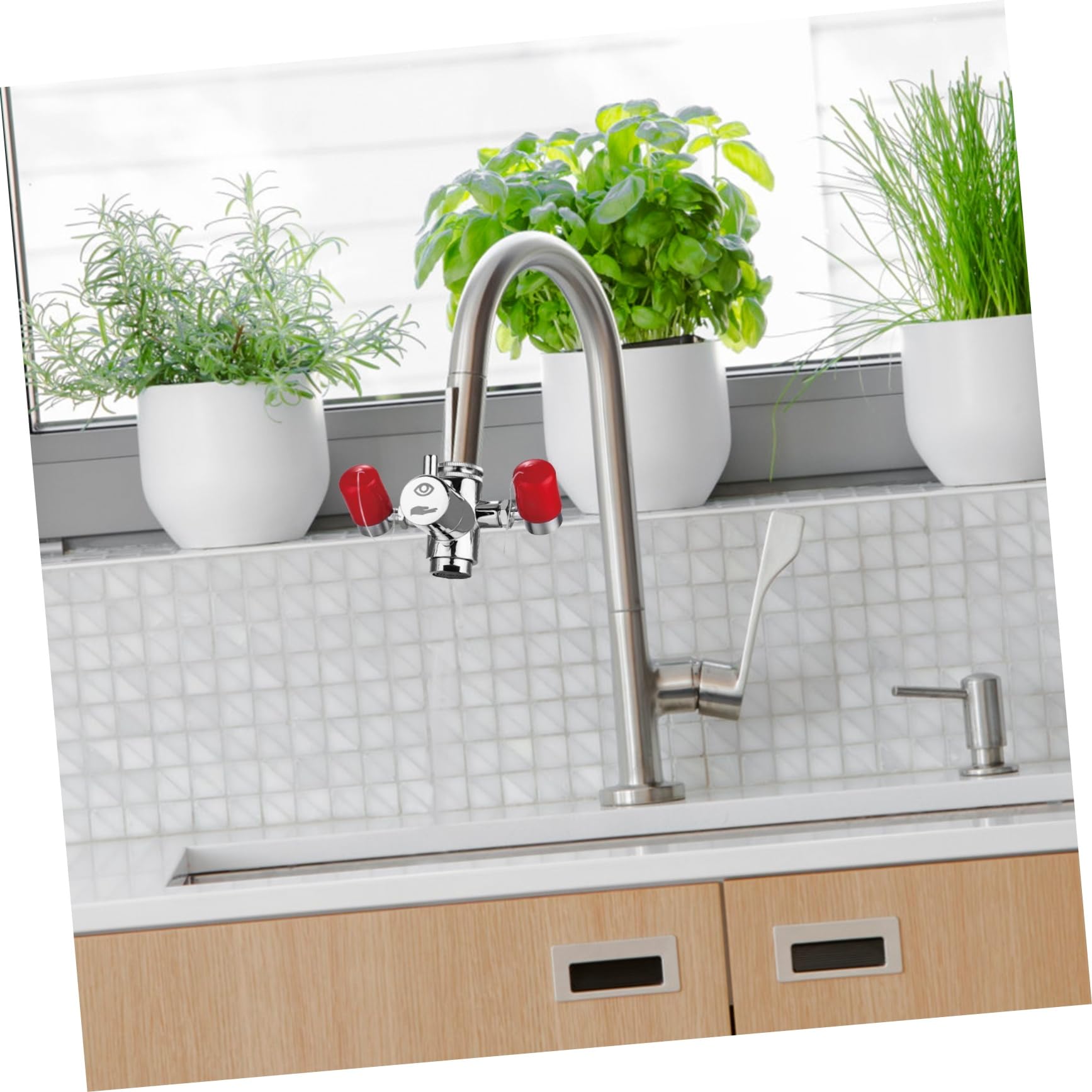 Mobestech Lavaojos Remojo Portátil Lavado De Ojos De Emergencia Ducha Con Descarga De Ojos Estación De Lavado De Ojos Montada En La Pared Water Spigot Lavado De Ojos Para Grifo Cobre Soporte