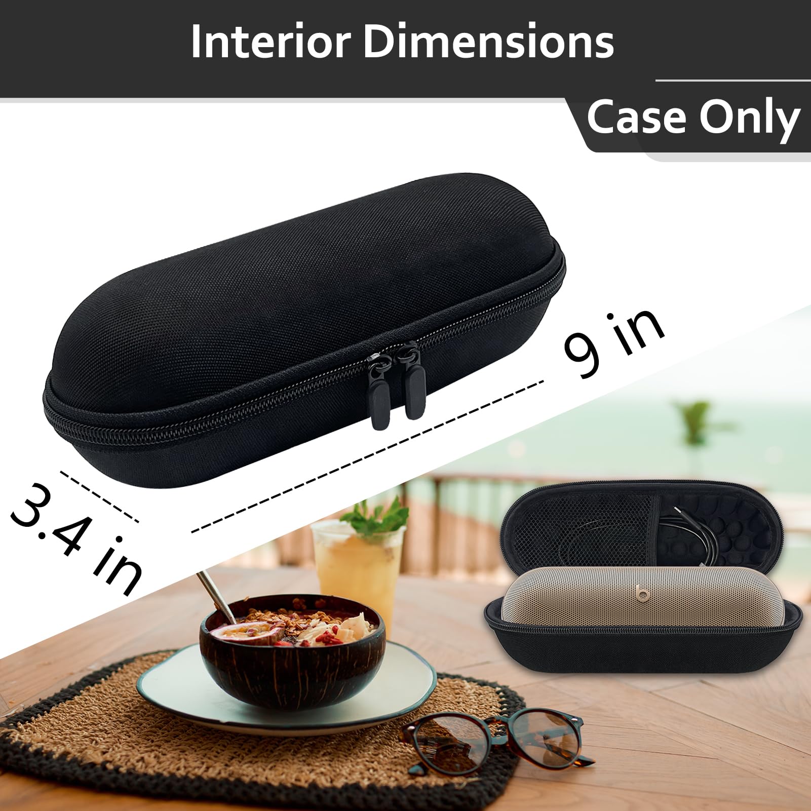 Hard Carrying Case for Beats Pill 2024 Bluetooth Speaker
