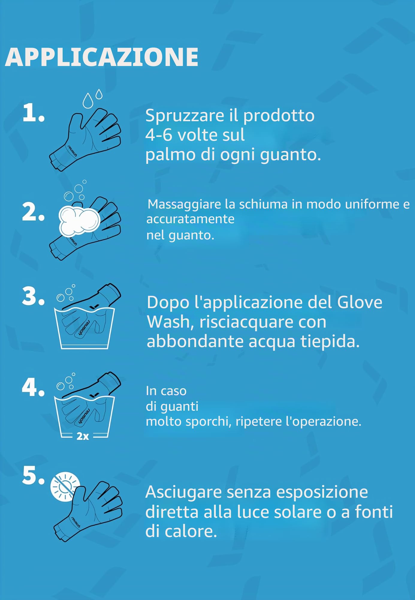 Reusch Glove Wash – Detergente per guanti da portiere 200 ml – pulizia perfetta e lunga durata per i guanti da portiere