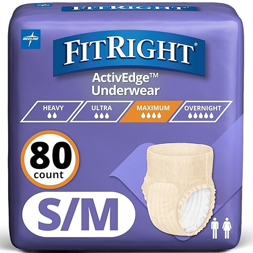 Miniatura 7 de Medline FitRight Ropa interior ultra protectora para incontinencia para mujer, gran absorción, LXL, 40 a 56 pulgadas, 20 unidades