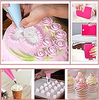 Vista 5 de YOQXHY 190 Pcs Cake Decorating Kit,Baking Supplies Tools with Cake Turntable,24 Numbered Icing Piping Tips,Frosting Spatulas,Pastry Bags & More for