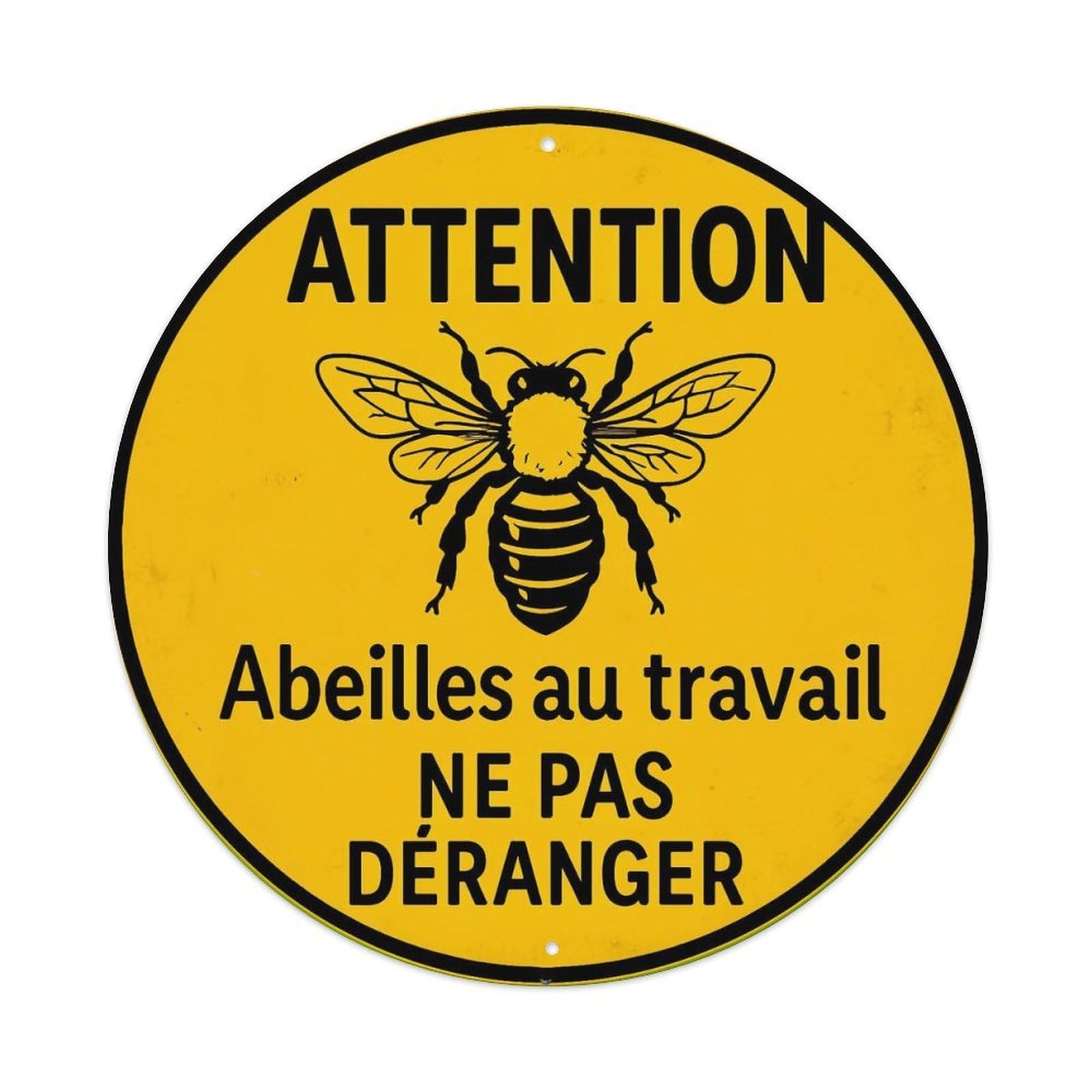 Attention Bees At Work Do Not Disturb Metal Tin Sign Plaque