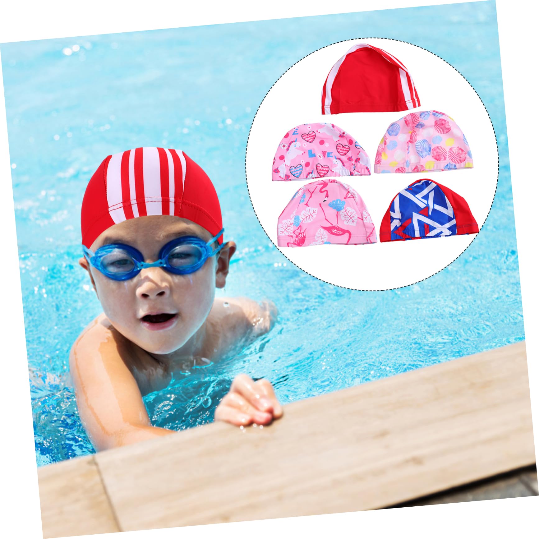 TOYANDONA Cuffia Da Nuoto Per Berretti Da Nuoto Cappello Da Bagno in Tessuto Bassaggio Di Cappello Da Bagno Per Cuffia Da Bagno Per Poliestere