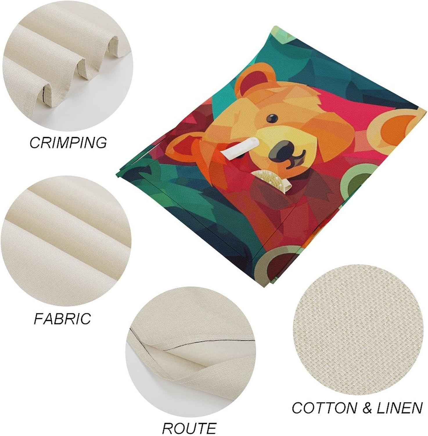 Dustproof Washer Covers for Home, Dryer Covers for The Top Fridge Anti-Slip Cover, Multi-Purpose Colorful Bears Appliances Cover for Oven, Dishwasher, Kitchen image 3