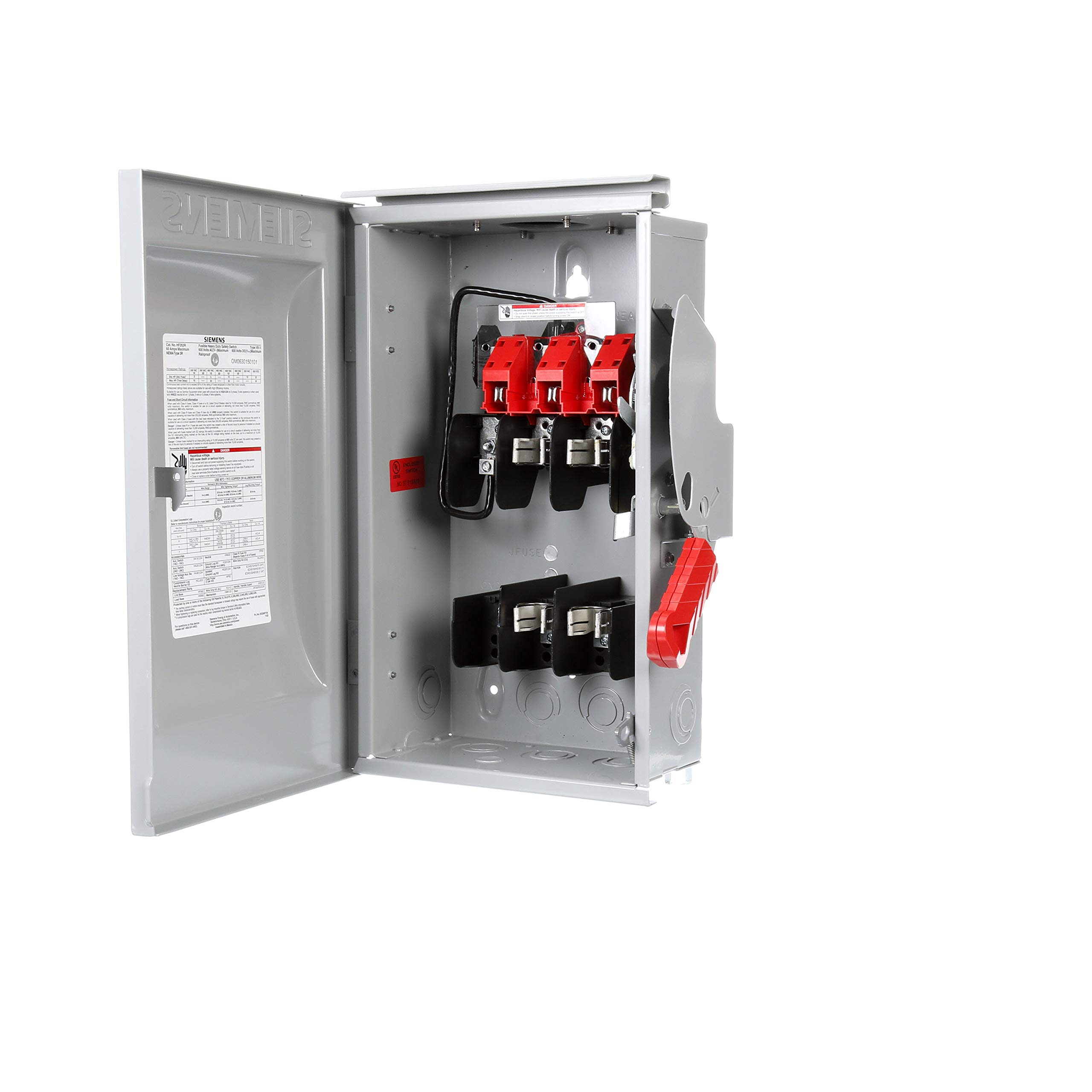 Siemens HF262R 60-Amp 2 Pole 600-volt 2W Fused Heavy Duty Safety