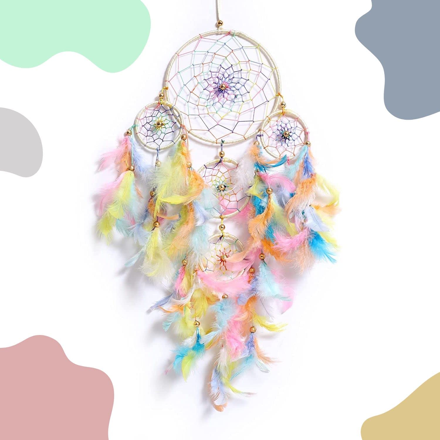 Puci Dream Catcher Wall Hanging,Dream Catcher Wall Decor, Wall Hanging for Bedroom and Living Room, Dream Catcher for Home Decoration Multi-image-14