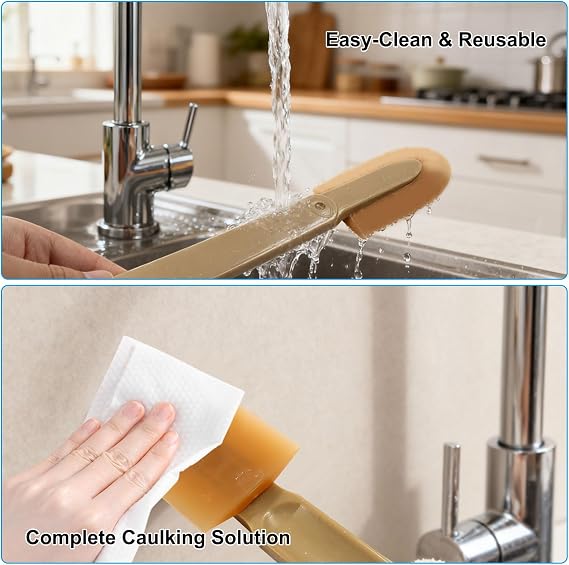 8 Pcs Rubber Caulking Tool Set | 4 Size Reusable Sealant Spatula Kit, With Grip, Smooth Finishing, For Tiles, Brick & Bathroom
