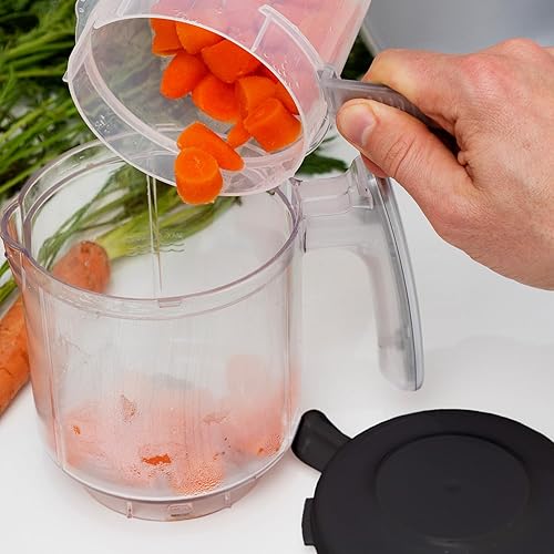 Miniatura 5 de Taza y cuchilla de repuesto con cesta de vapor para máquina de alimentos EVLA'S Baby - Gris oscuro