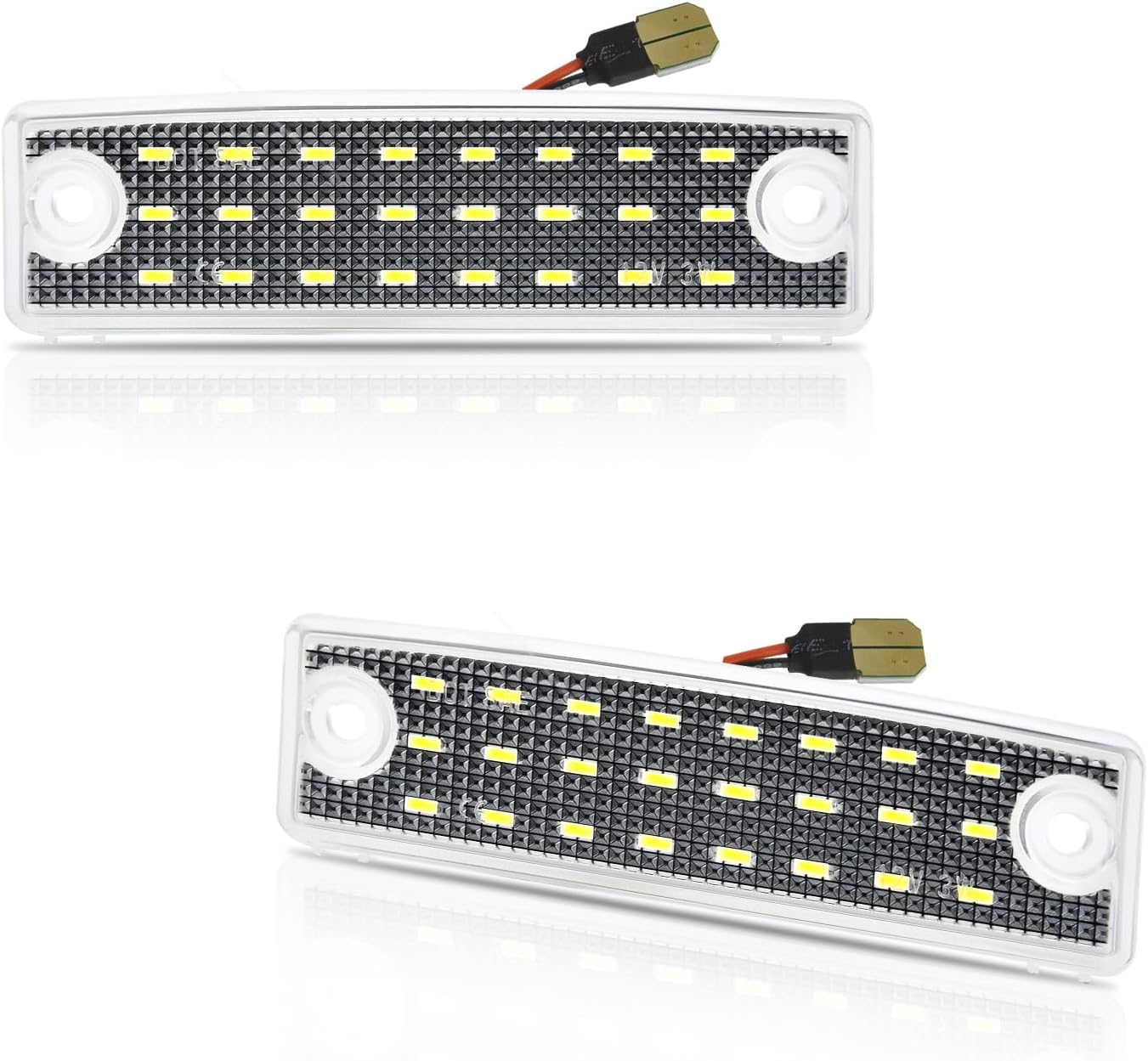 LED License Plate Lights Bright White Tag Lamp Assembly Replacement Compatible with 1996-2023 Toyota 4Runner & 2008-2022 Toyota Sequoia, Pack of 2