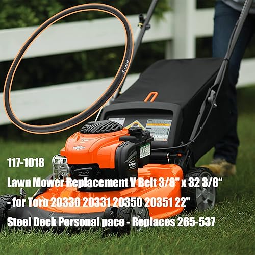 Miniatura 4 de Nuevo reemplazo de correa en V 117-1018 para Toro Recycler 20330 20331 20350 20351 cubierta de cortacésped