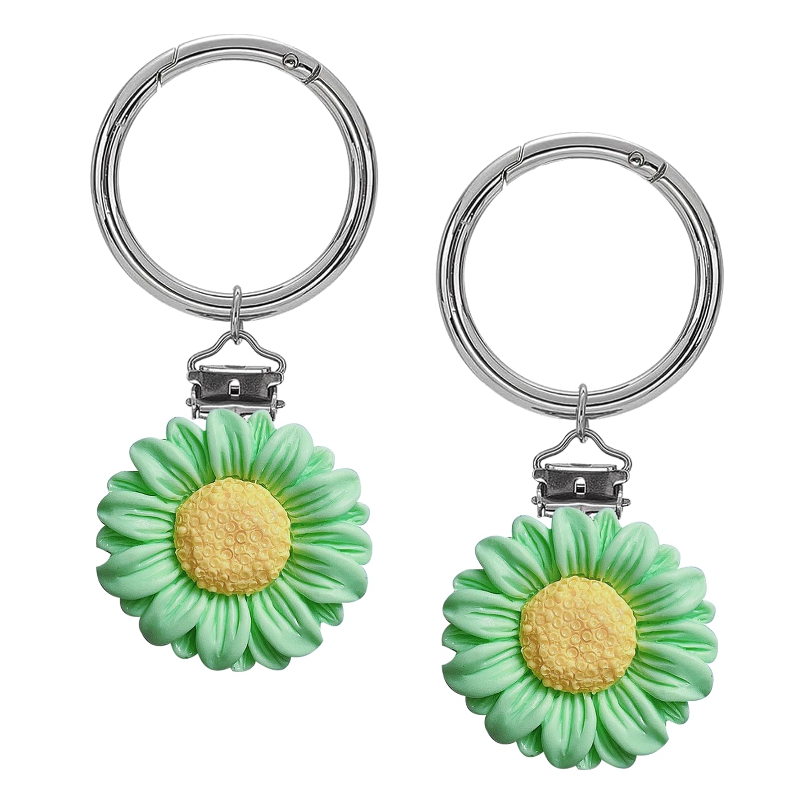 HATYDF 2Pcs Hat Clip for Travel on Bag - Travel Hat Clip for Purse Cute Daisy Flower