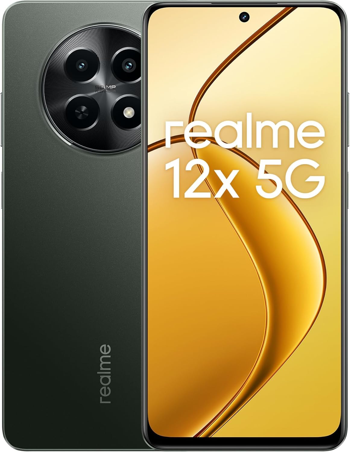realme 12x 5G 本体 128GB 6GB RAM realme 12x 5G Smartphone 4+128GB, 6.72 Inch Smartphone, 50MP AI