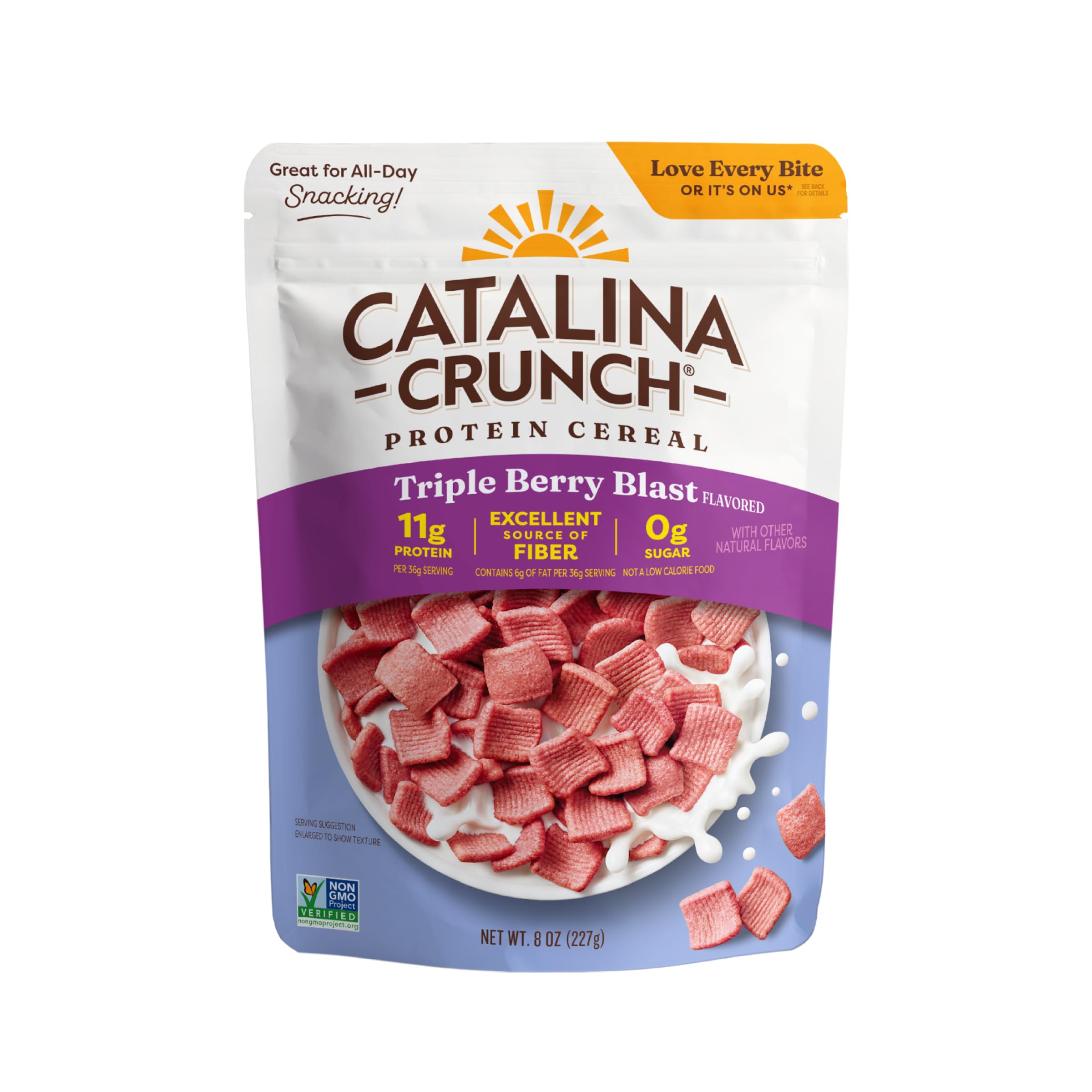 Protein Cereal - Sugar Free Breakfast Cereal with 11g of Protein - Gluten Free - Triple Berry Blast - 8 oz. Bag (Pack of 1)