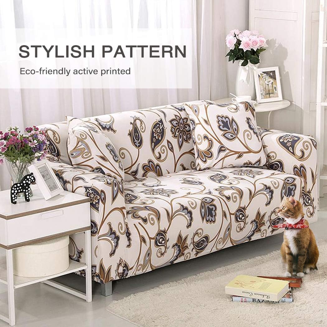 Lamberia Printed Sofa Cover Stretch Couch Cover Sofa Slipcovers for Couches and Loveseats with Two Pillow Cases (Love Forever, Loveseat)