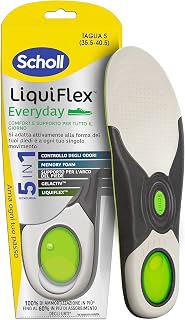 Dr. Scholl's Liquiflex Everyday, Solette Ortopediche Regolabili Anti-Odore in Memory...