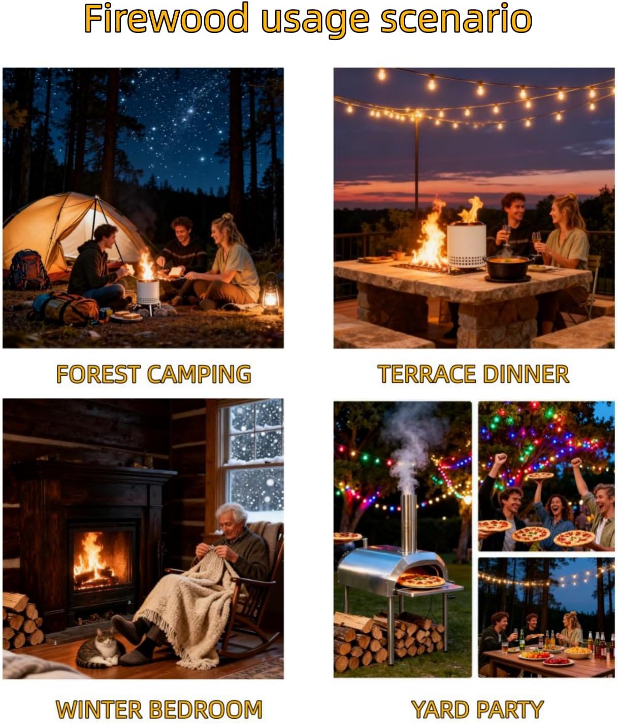 5-Inch Mini Fire Sticks Wood - Kiln Dried Kindling for Solo Stove, Mesa, Tabletop Fire Pits & Pizza Ovens, 10lbs Low Smoke Barkless Pine Firewood