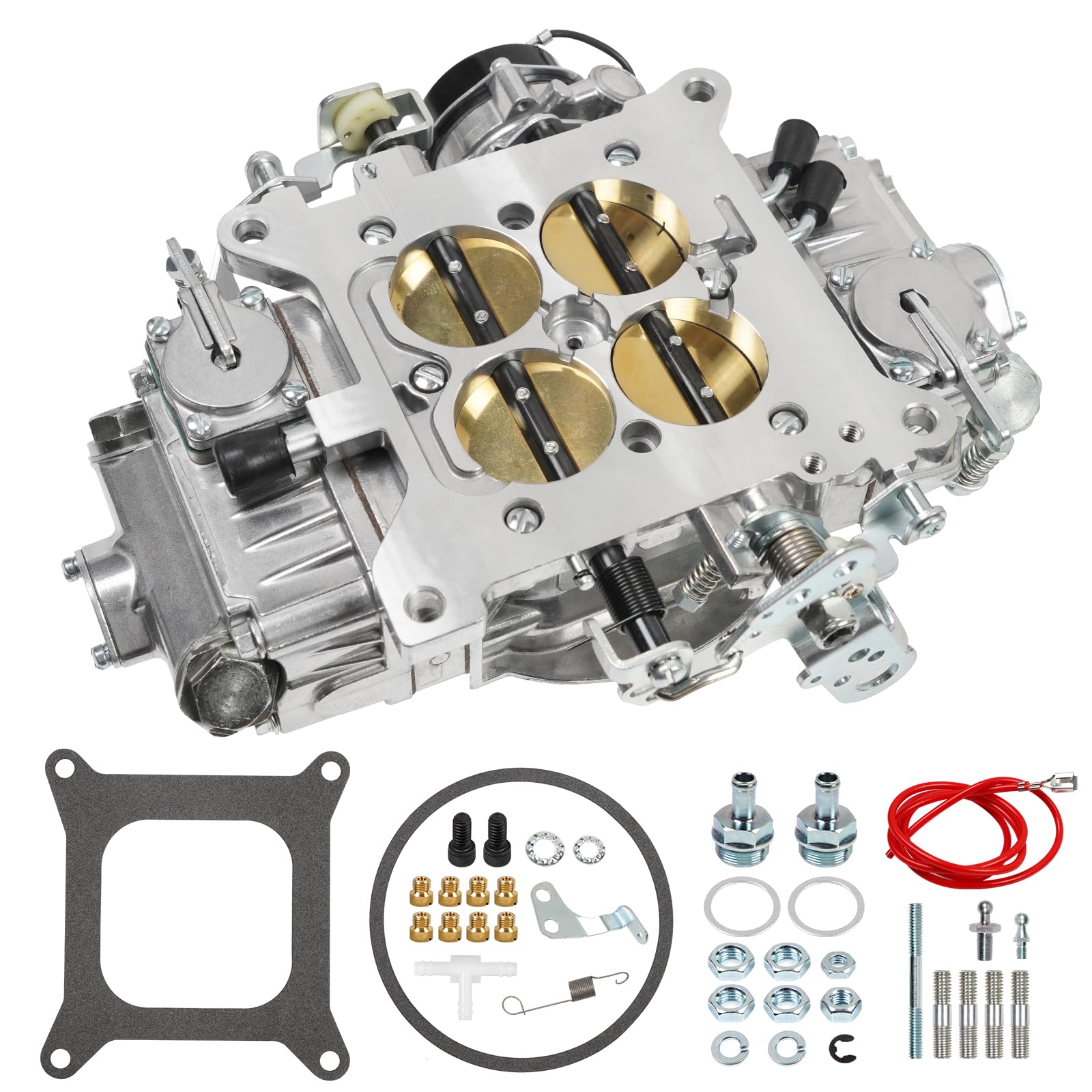 Photo 1 of BHB 4 Barrel Square Carburetor With Electric Choke Compatible with Holley Quick Fuel Brawler Diecast Carburetor Mechanical Secondaries Replacement for 4150 BR-67255 Performer 650CFM