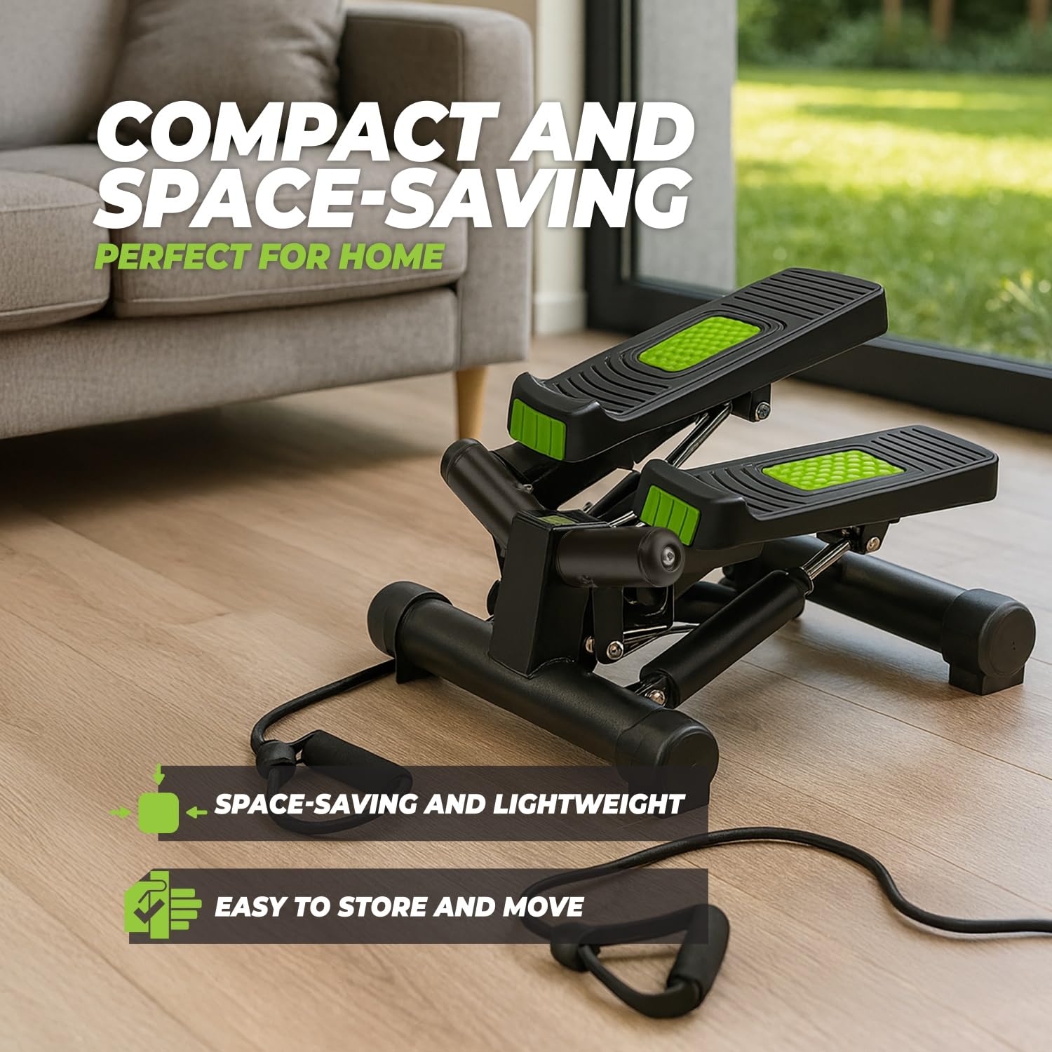VirtuFit ST10 2 in 1 Side Stepper - con Computer e Cavi di Resistenza