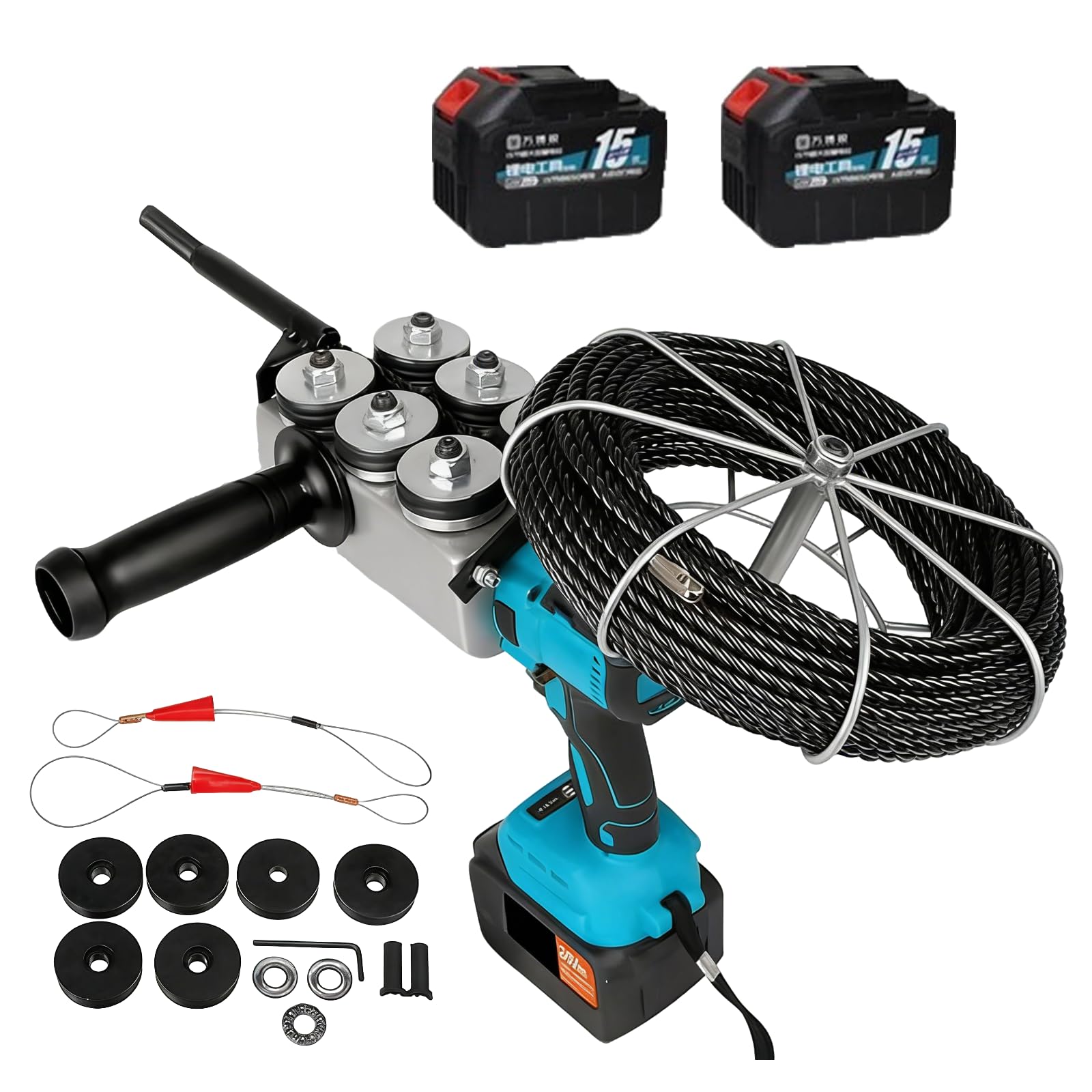 ZHENYUWANG Wire pulling device, 30-meter lead wire, speed 40 meters/minute, 6 steel rollers, brushless motor, suitable for wire laying
