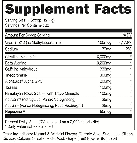 Miniatura 9 de Woke-Parent - Suplemento dietario pre-entrenamiento para deportistas altamente estimulante Azul Raz, Uva, Rojo, Rocket Pop, Verde