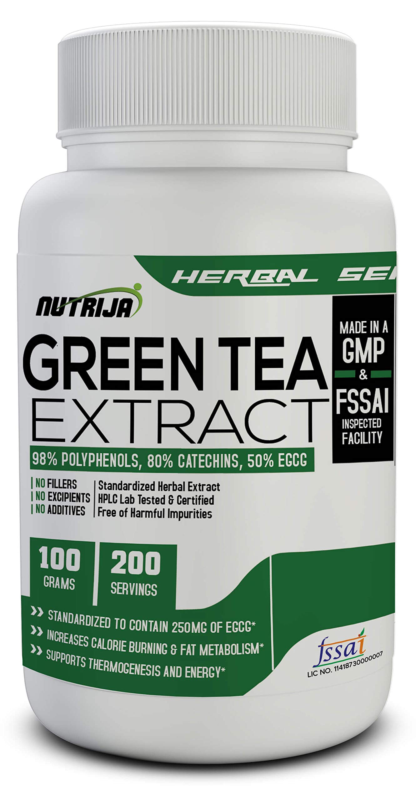 NutriJa Green Tea Extract - Standardized to 50% Epigallocatechin Gallate (EGCG) -100grams (B084Q3Q88M) Amazon Price History, Amazon Price Tracker
