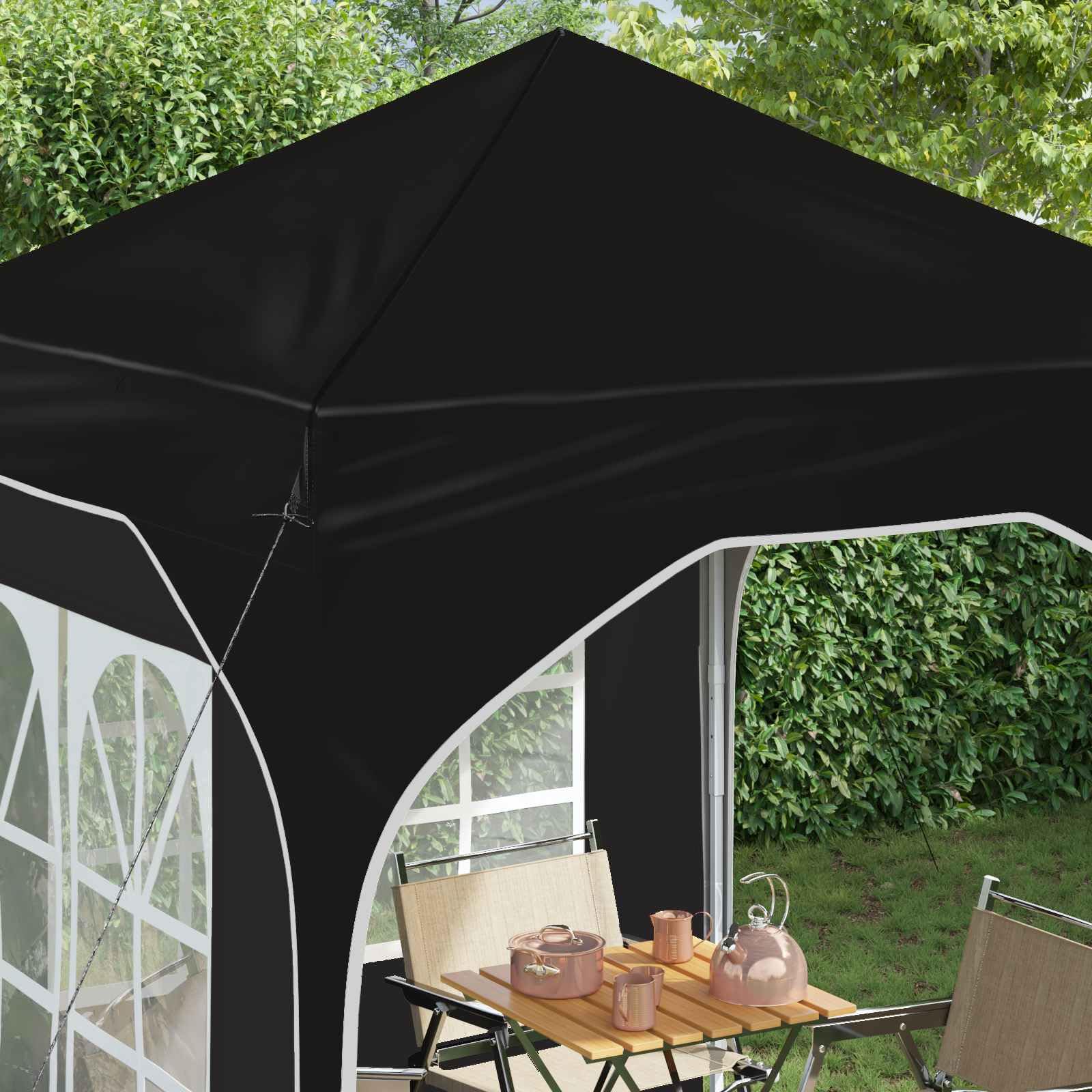 Carpa Plegable para Fiestas 194 x 194 x 245 cm Crema