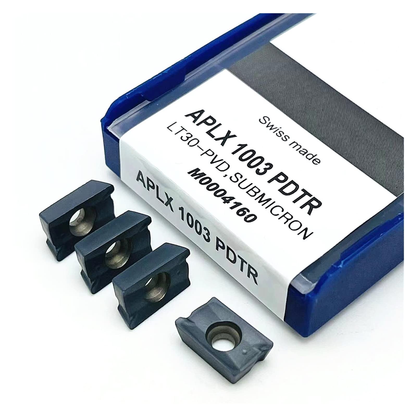 SYJY-SHOP 10pcs CNC Carbide Insert Cutter APLX APLX1003 LT30 CNC Carbide Milling Inserts Cutting Tool For Steel (Angle : APLX1003 LT30, Shank Diameter : 10PCS)