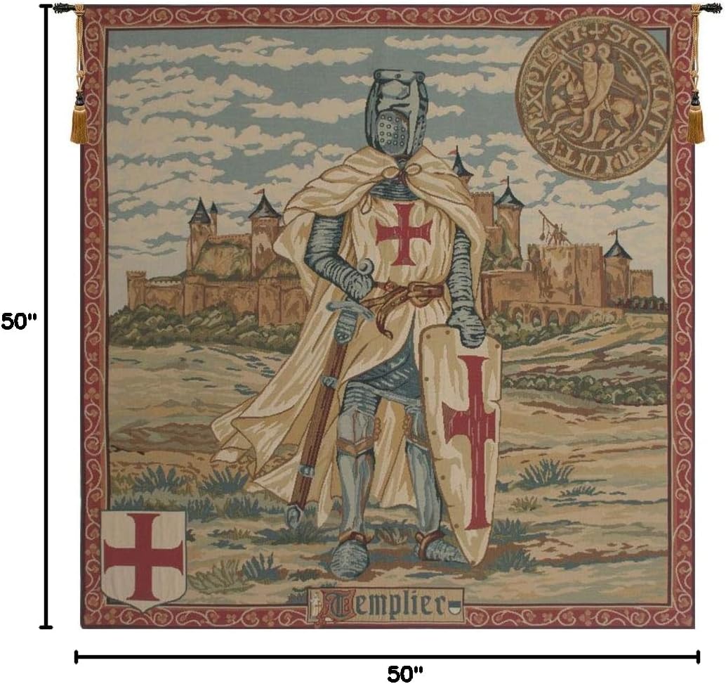 Templier I European Tapestry - 50 in. x 50 in. Cotton/Viscose/Polyester by Charlotte Home Furnishings