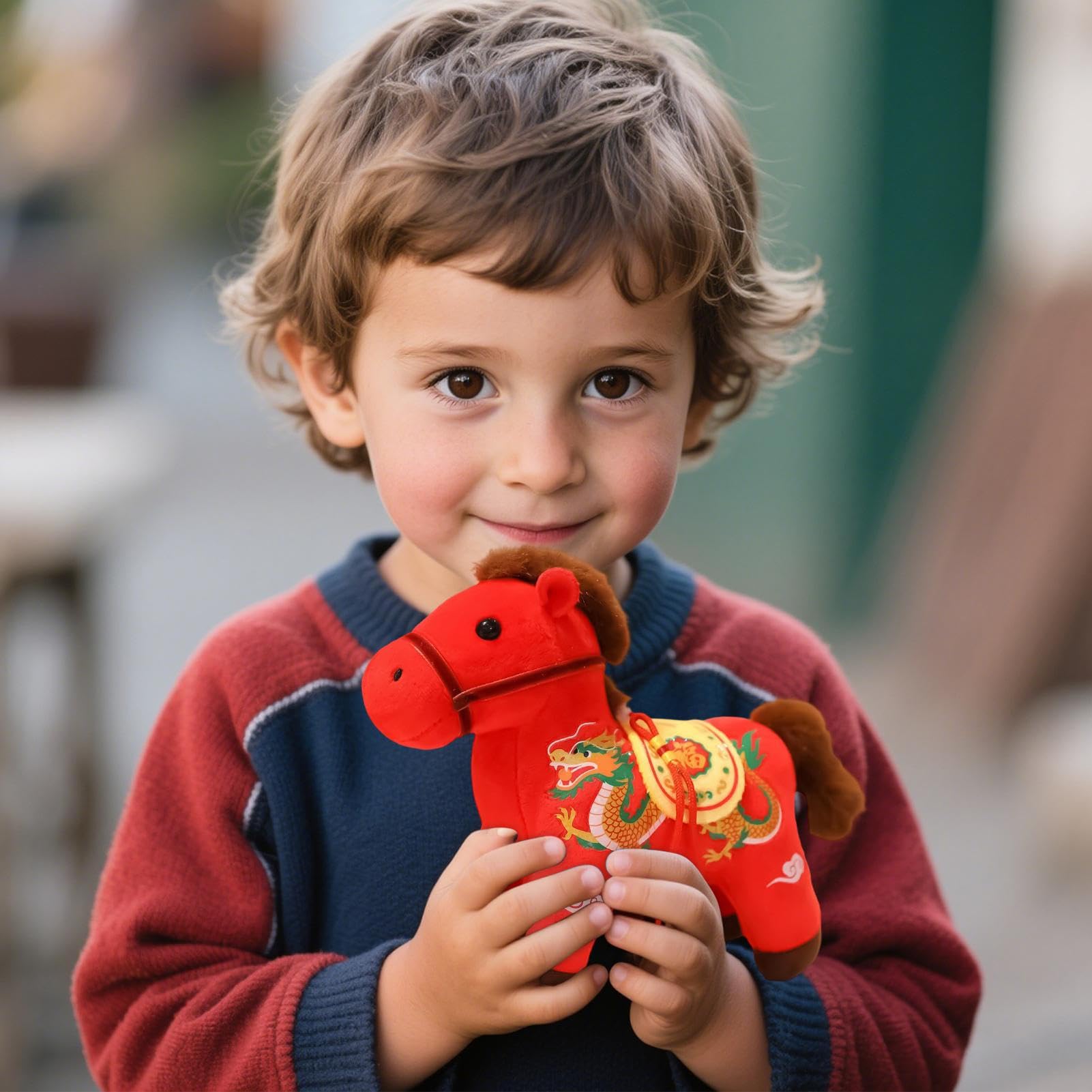 Peluche Caballo Del Zodíaco 2026 – Colgante De Felpa Roja De 12 Pulgadas Para Buena Suerte Y Decoración