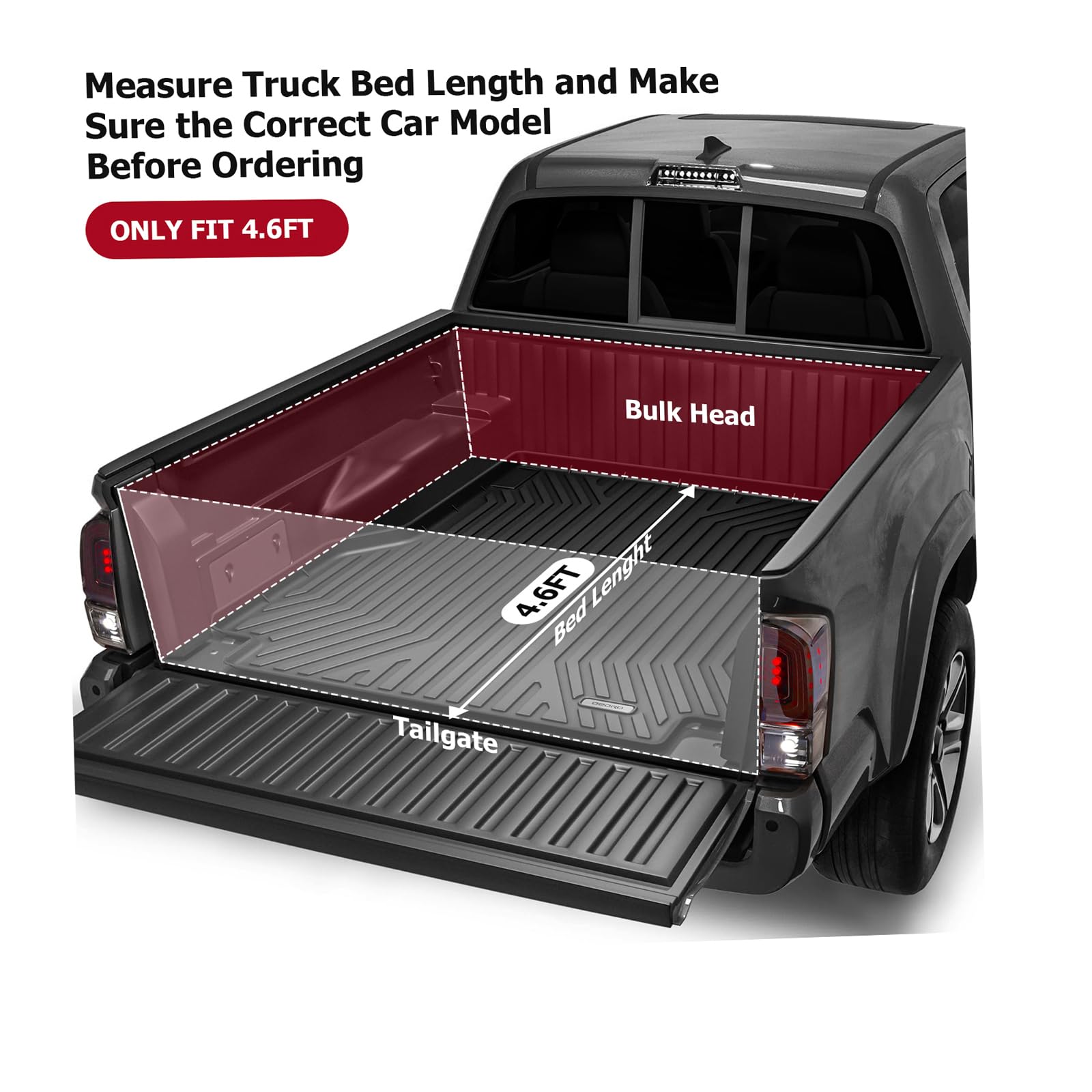 Truck Bed Cover For Ford Maverick, Soft Roll Up Truck