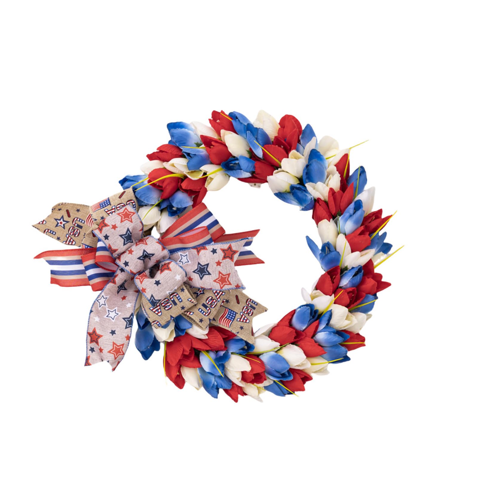 Tsophreniq Patriotics Front Door Wreath ​4th Julys Independences Day Memorials Summers Front Door Memorials Americana