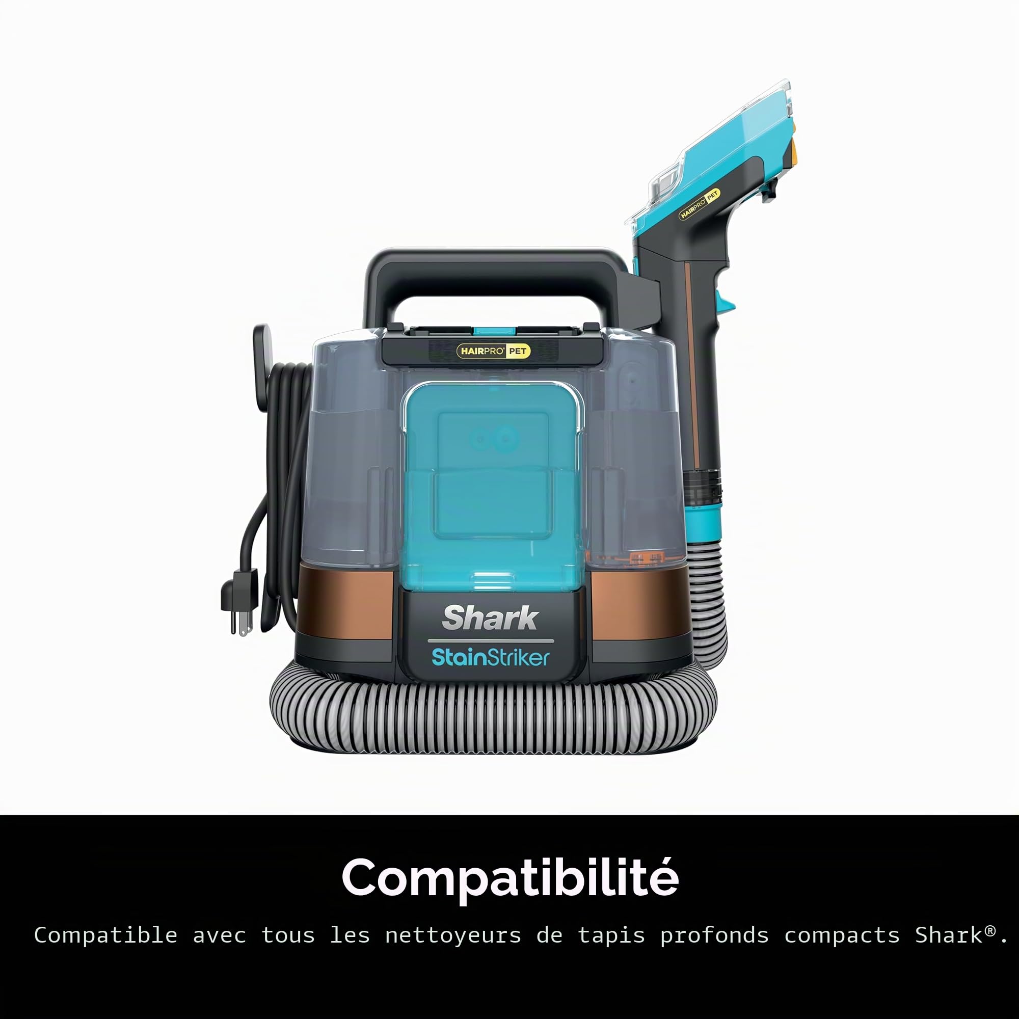 Shark StainStriker Pet Bundle pour tous les nettoyeurs de tapis portables StainStriker, comprend une formule multiplicateur OXY de 946 ml et une formule Deep Clean Pet de 473,6 g, PXCPBUNDLE