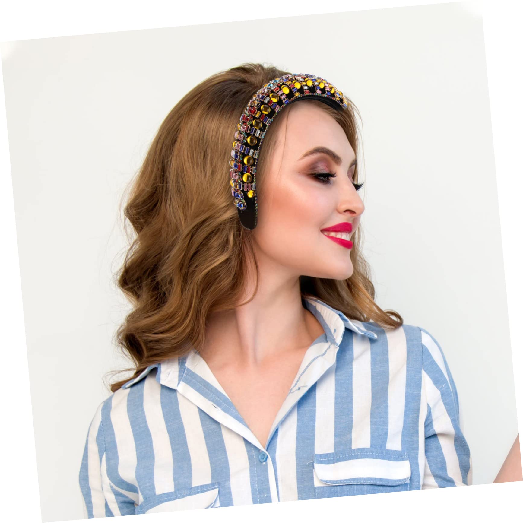 Beavorty 3stücke Padded Rhinestone Haarband Für Damen Elegante Haarschmuck Accessoires Mit Funkelnden Strasssteinen Für Partys Und Besondere Anlässe