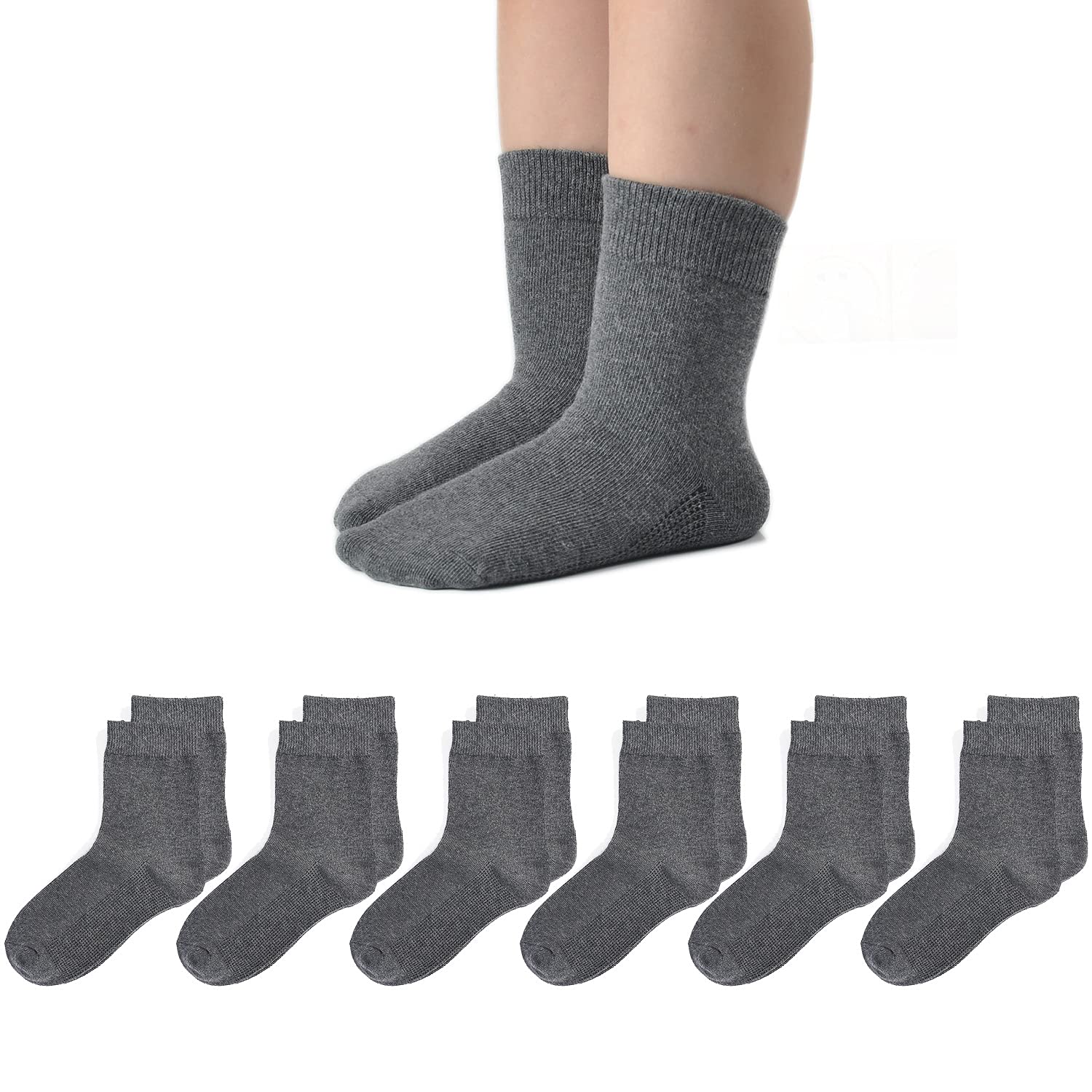 EPEIUS Girls Crew Socks 6-Pack