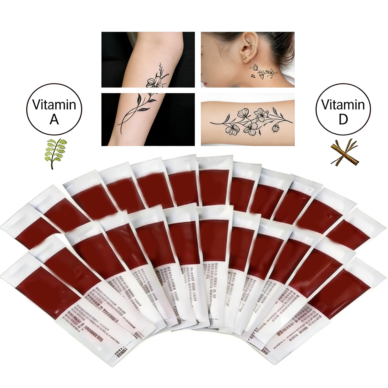 Unihuby Crema para Tatuajes Gel Curativo Vitamina A&D Aftercare 100pcs