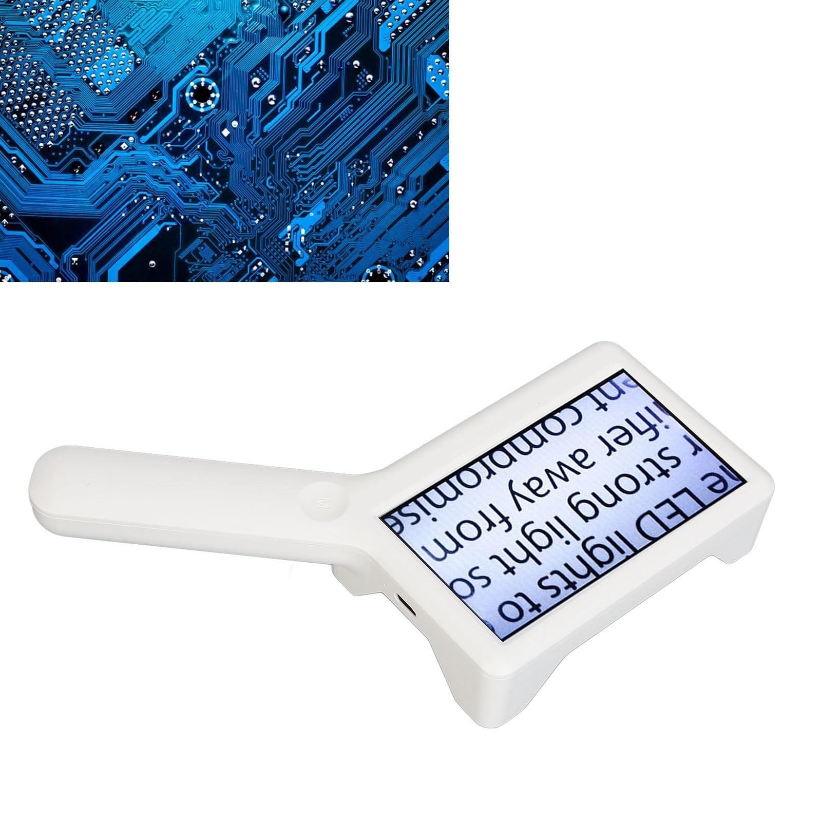 Lupe, 6 Lichtchips, Sanfte Beleuchtung, 3/5/10-fach über USB Wiederaufladbar, Ergonomische Leselupe für Senioren Gegen Farbenblindheit