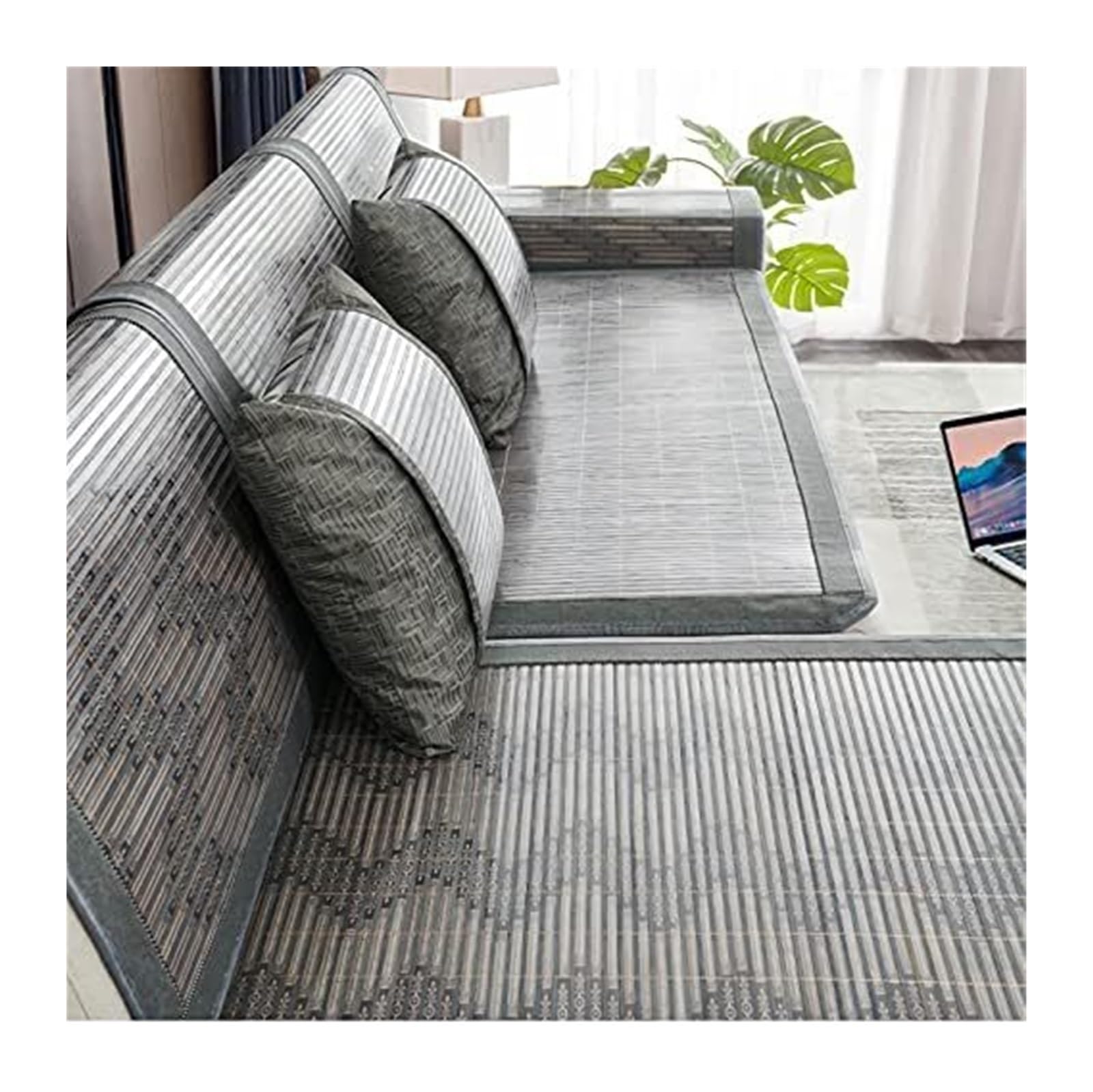 QCKNKMGG Cooling Bamboo Sofa Mat, Cooling Bamboo Sofa Mat Non Slip Breathable Multicolor Multiple Sizes(F,80 * 210cm)