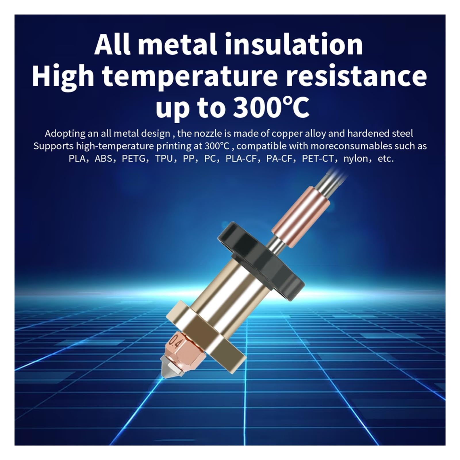 Compatible con Creality, kit de hotend cerámico K1/SE/C/Max/E3 V3 | Kit de hotend cerámico, acero endurecido, intercambio rápido, compatible con K1/SE/C/Max/E3 V3(3PCS 0.4mm Nozzle)