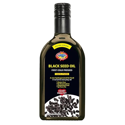 Aceite de semilla negra prensado en frío botella de vidrio de 11.83 onzas de Ucrania  Aceite de cocina de semillas de comino negro para sopas,