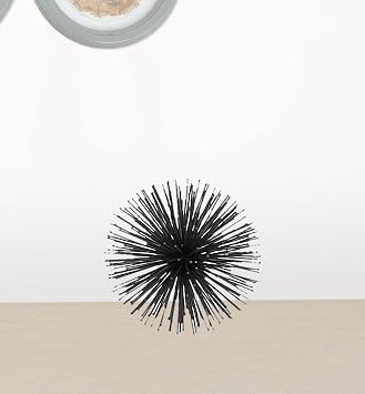 Modern Day Accents 5367 Erizo Urchin Small Black Sphere, 6 D