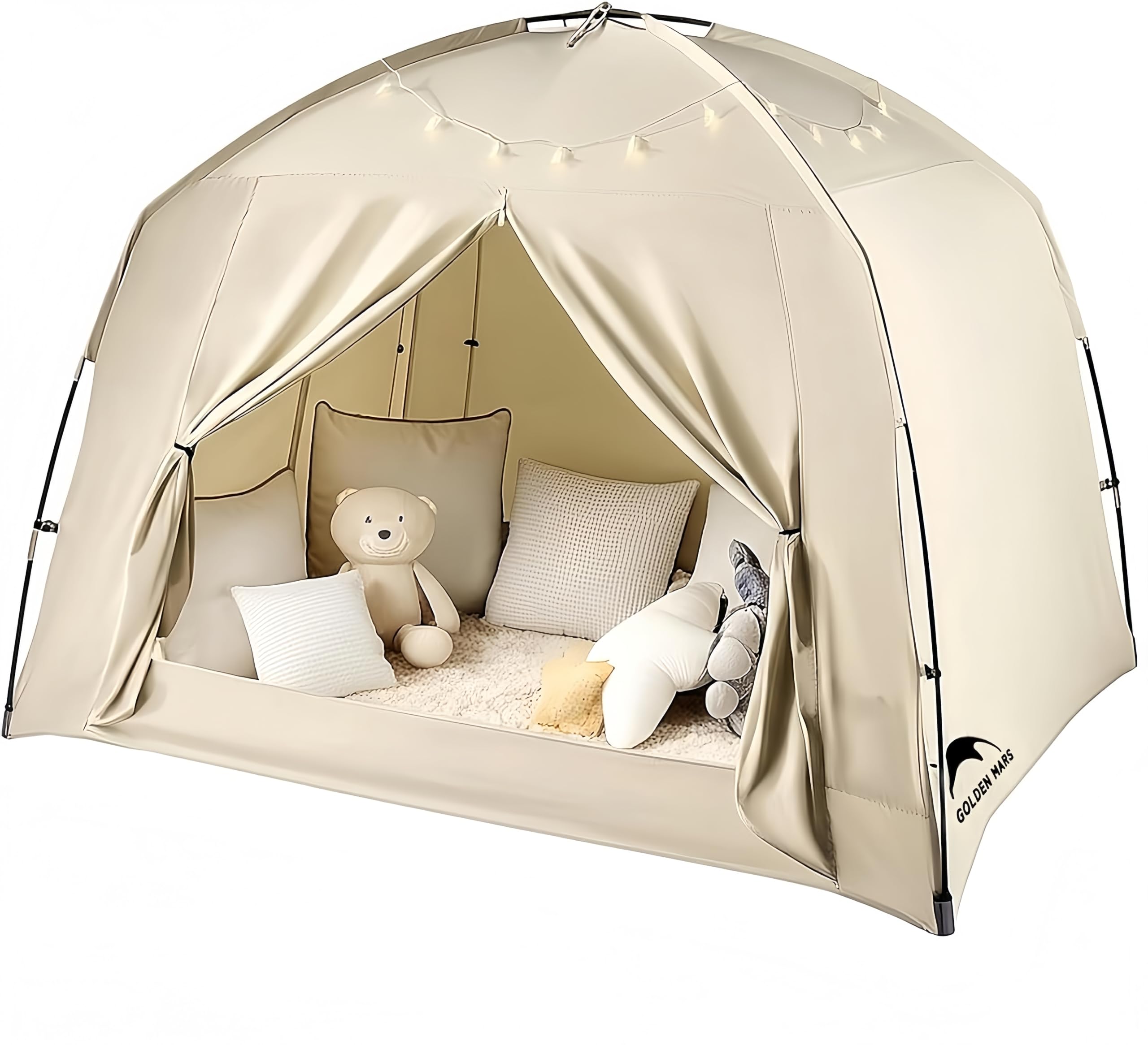 Queen Bed Tent for Kids and Alduts, Indoor Blackout Sleeping Play Tents