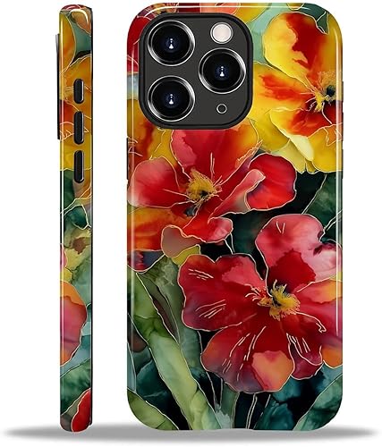 Miniatura 48 de Funda para iPhone 15 Pro Max, Diseño Floral Bohemio con Bordado Sintético - Protección Dual Híbrida Silicona + PC Duro Resistente a Golpes Funda