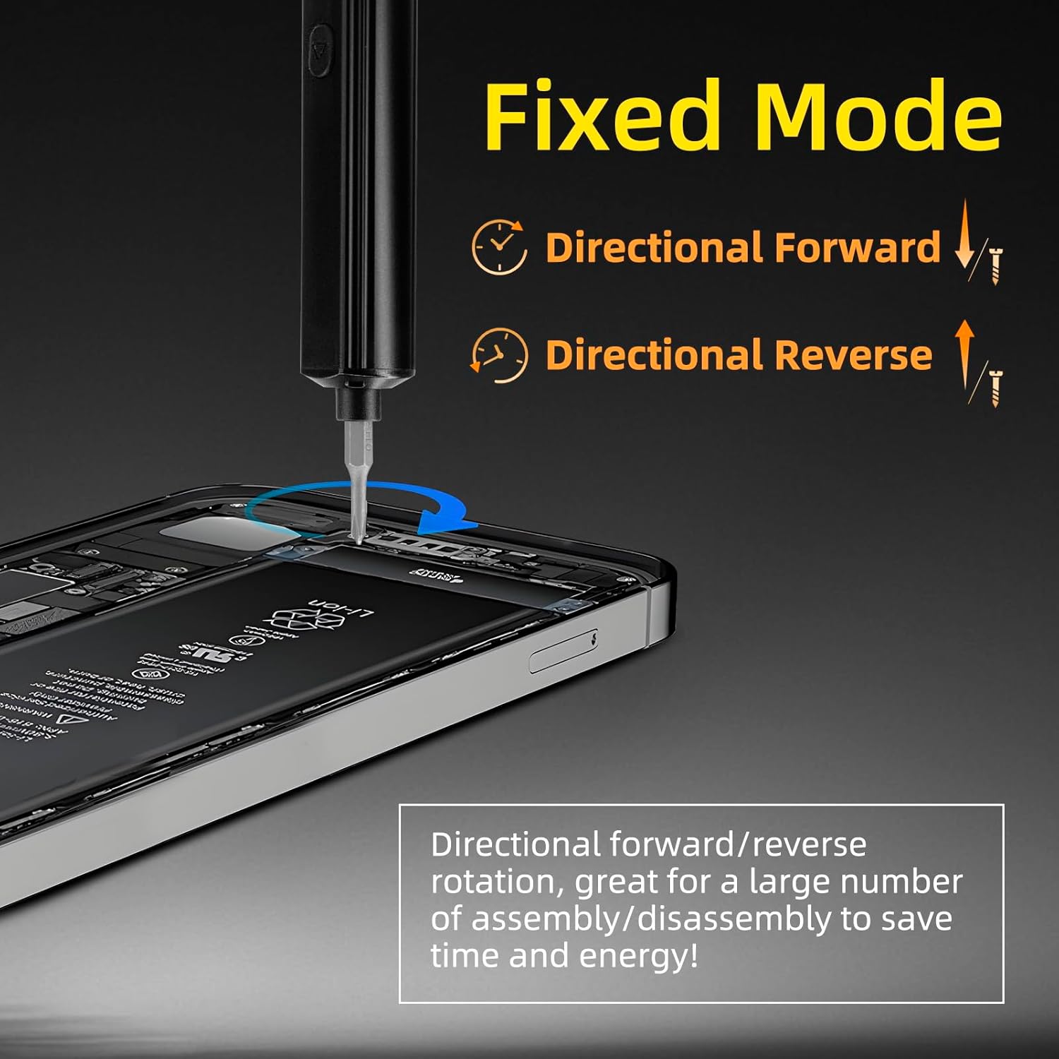 SEQURE ES666 Electric Screwdriver Set Cordless Rechargeable Screwdriver Auto/Sensor/Fixed Mode Precision Power Screwdriver with 30 Magnetic Bits 7 Torque Gears Max 2.2N.m Repair Tool for Electronics