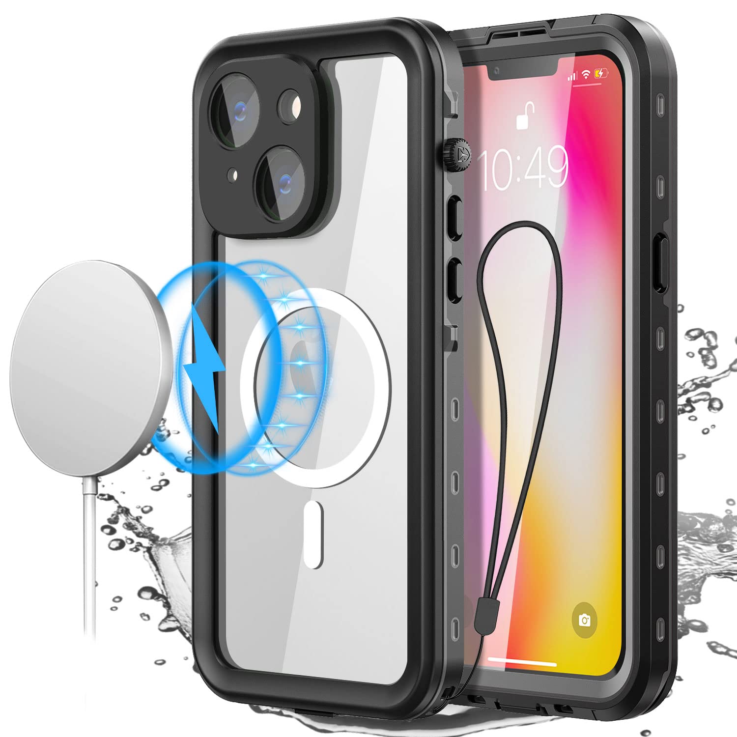 AICase for iPhone 14 Plus Case Waterproof, Compatible with Magsafe Magnetic Protective Phone Case, Water Proof Mag Safe Magnet Shockproof Full Body