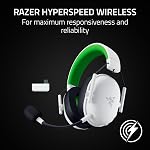 Razer BlackShark V3 X HyperSpeed Wireless Gaming Headset for Xbox: 50mm Drivers - Cardioid Mic - 2.4 GHz, Bluetooth - Works with PC, Mac, Nintendo Switch, Smartphone - Long Battery Life - White