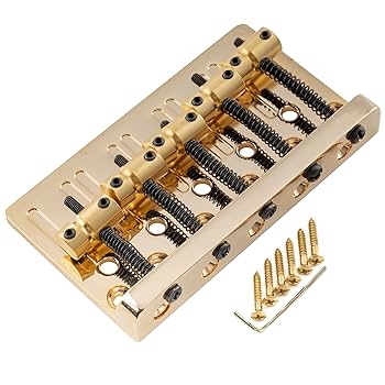 Amazon.co.jp: Musiclily Pro 17mm弦ピッチ 5弦ベース用ブリッジ