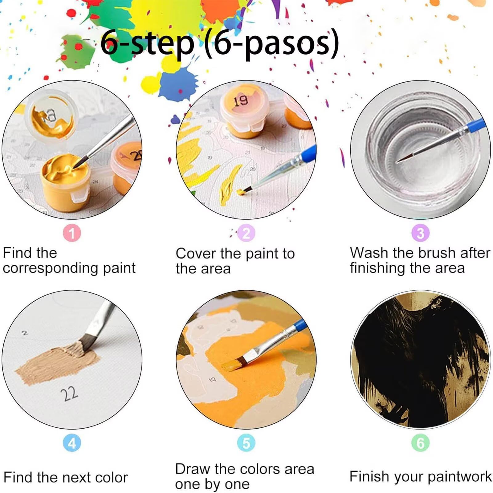 Pintar por Numeros Adultos Pollo, Pintar por Numeros Niños Kit Manualidades Adultos Animal Cuadros para Pintar por Numeros Pintura Acrílico, Cuadros Decorativos Regalos Para Mujer 80X160cm 7w-6-C